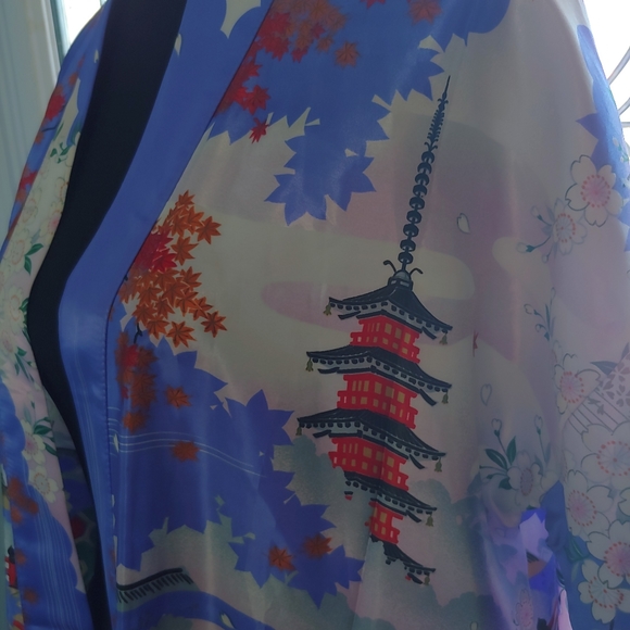 Kimono Style Japanese Robe - Picture 4 of 14